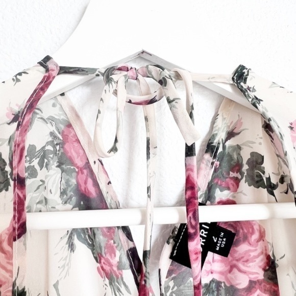 Torrid floral sheer tunic swim wrap top 2 - Picture 4 of 7